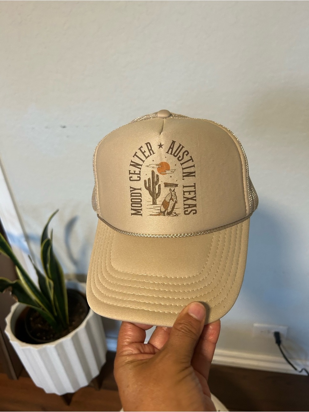 Moody Center Austin Texas Trucker Hat, Western Desert Graphic Mesh Snapback Cap - Picture 2 of 5